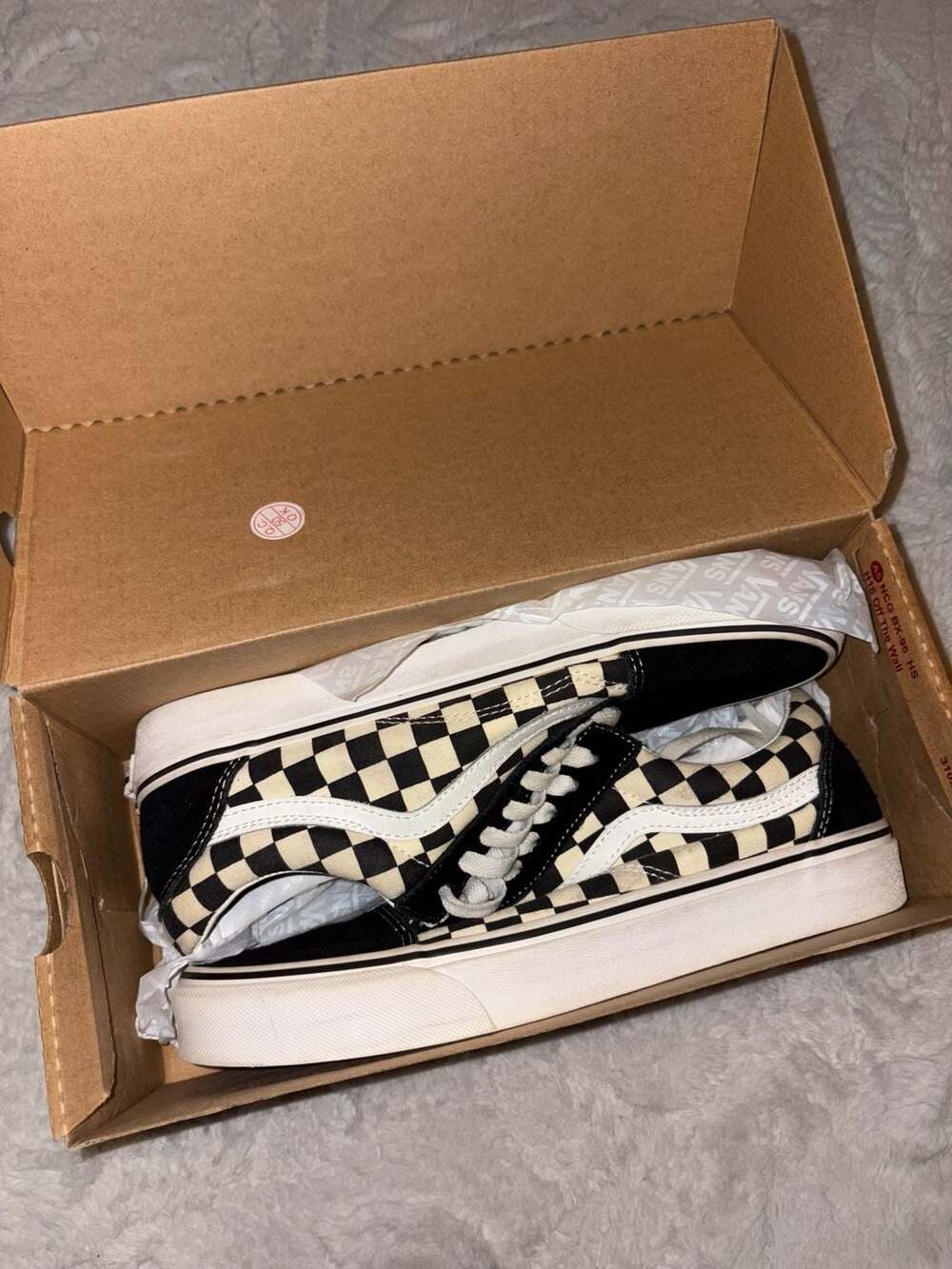 Vans Old Skool Black and White Checkerboard Skate Shoes